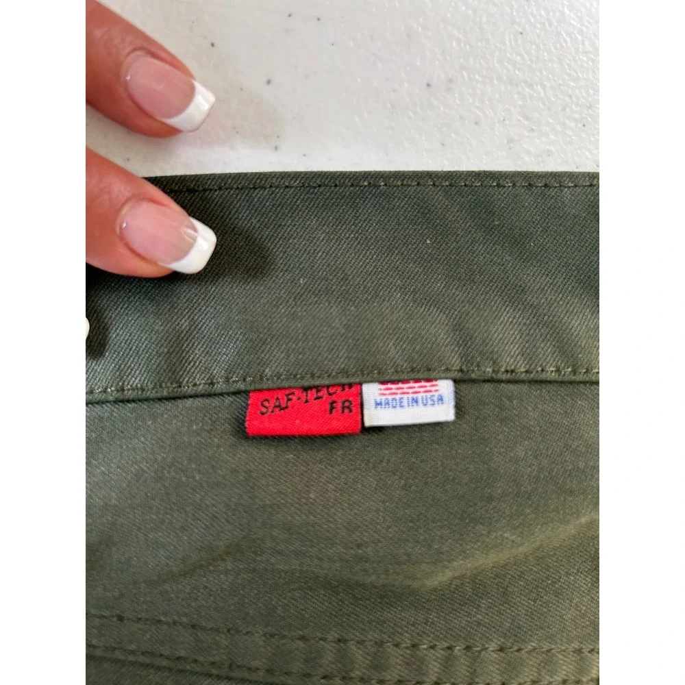 Saf-Tech FR Fire‎ Resistant Work Pants Olive Green PNT 2085 Mens 38x32 USA Made